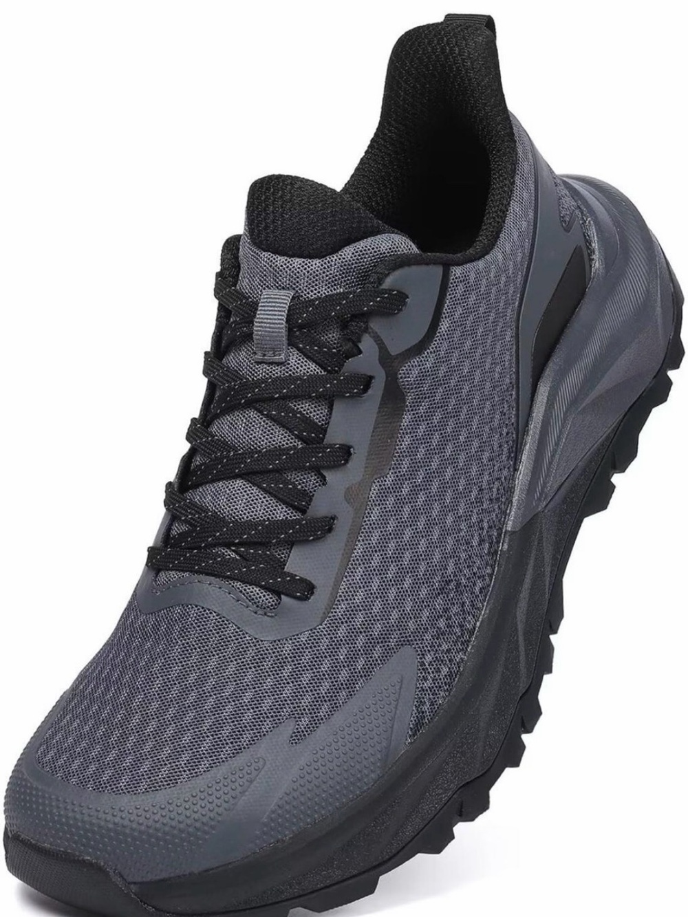 CNPAWS Men's Wide Toe Box Trail Running Shoes Width Fashion Barefoot 9.5  Gray